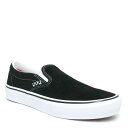 VANS SHOES バンズ シューズ スニーカー SKATE SLIP ON BLACK/WHITE（US企画） スケートボード スケボー