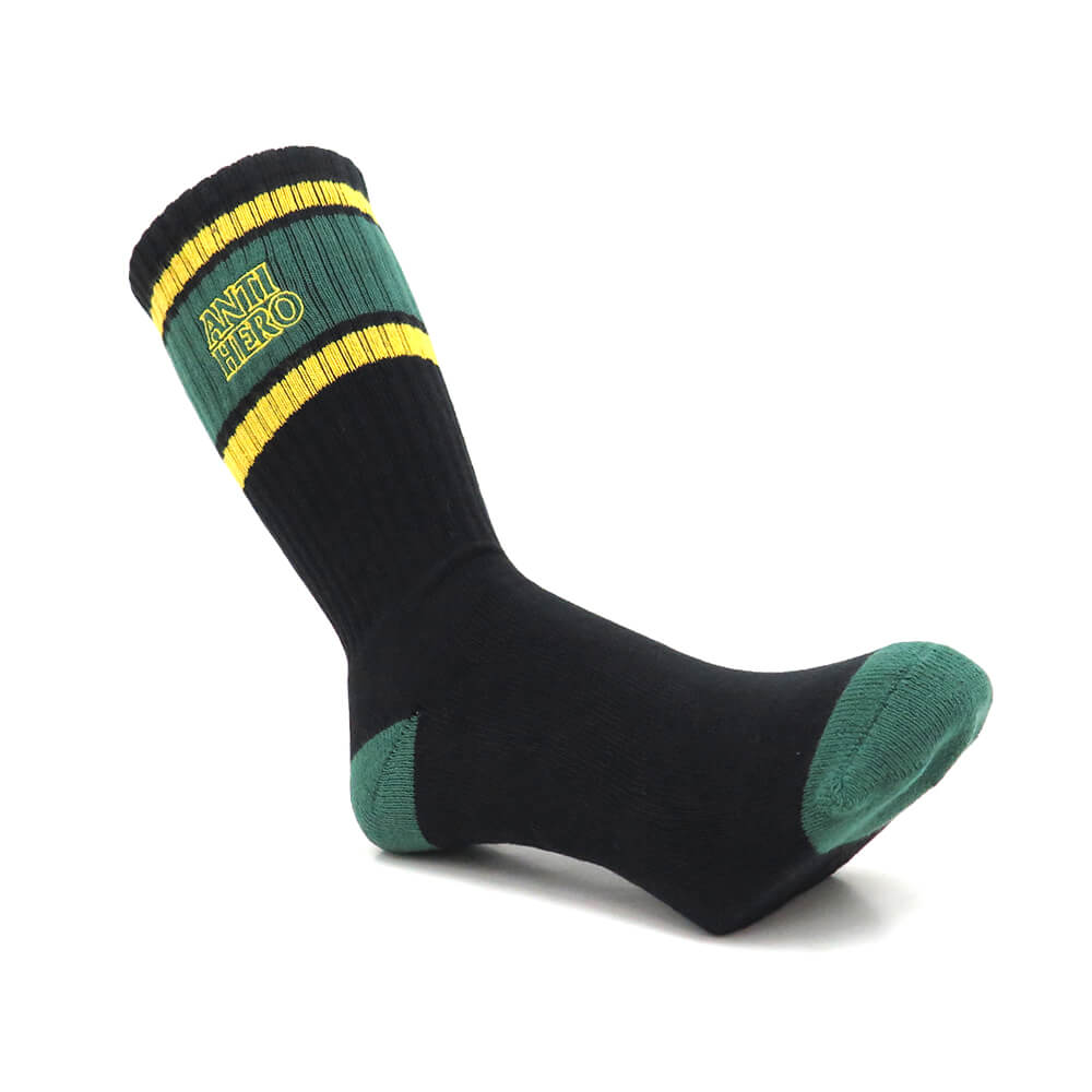 ʥANTIHERO SOCKS ҡ å  BLACK HERO OUTLINE BLACK/DARK GREE...