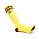 (セール)ANTIHERO SOCKS アンチヒーロー ソックス 靴下 BLACK HERO OUTLINE PALE YELLOW/BROWN スケートボード スケボー