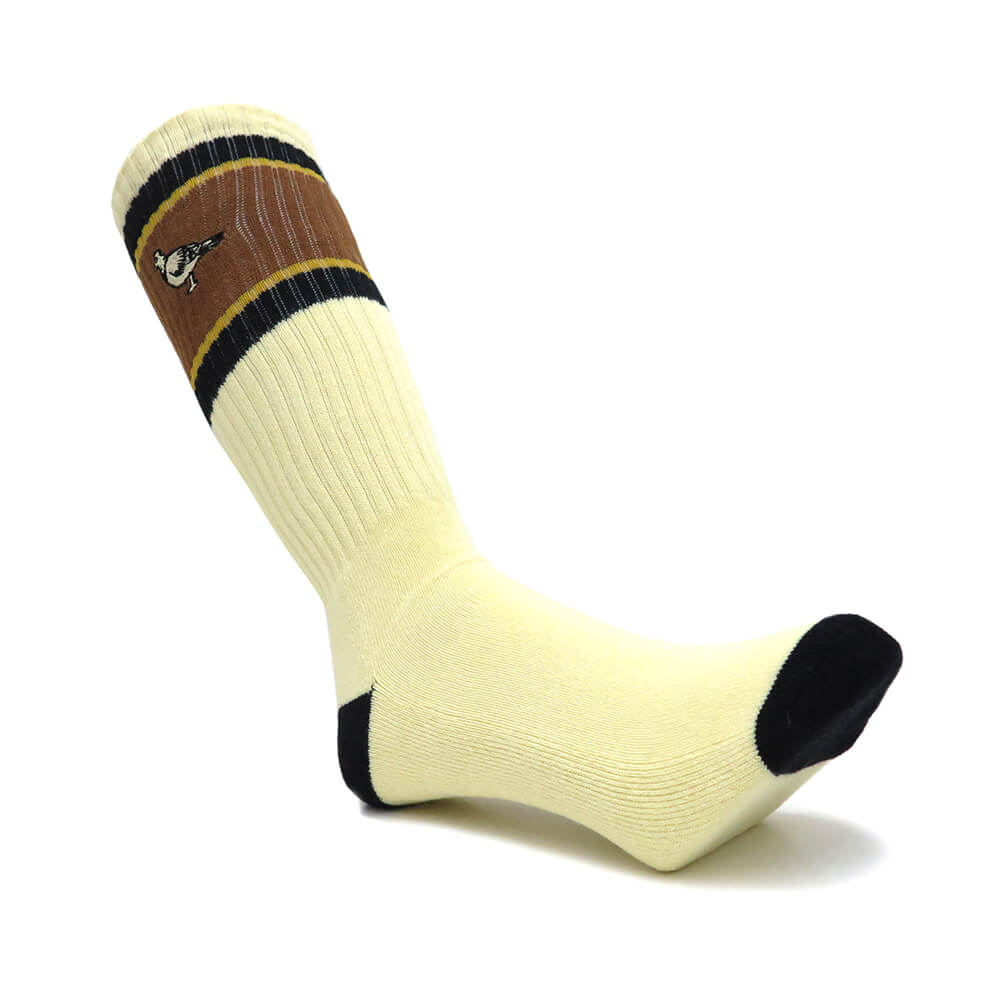 ANTIHERO SOCKS アンチヒーロー ソックス 靴下 LIL PIGEON EMB CREAM/BLACK/YELLOW スケートボード スケボー