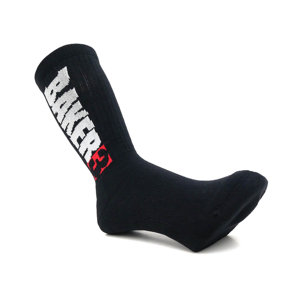 BAKER SOCKS �٥����� ���å��� ���� BAKER 3 BLACK �������ȥܡ��� �����ܡ�