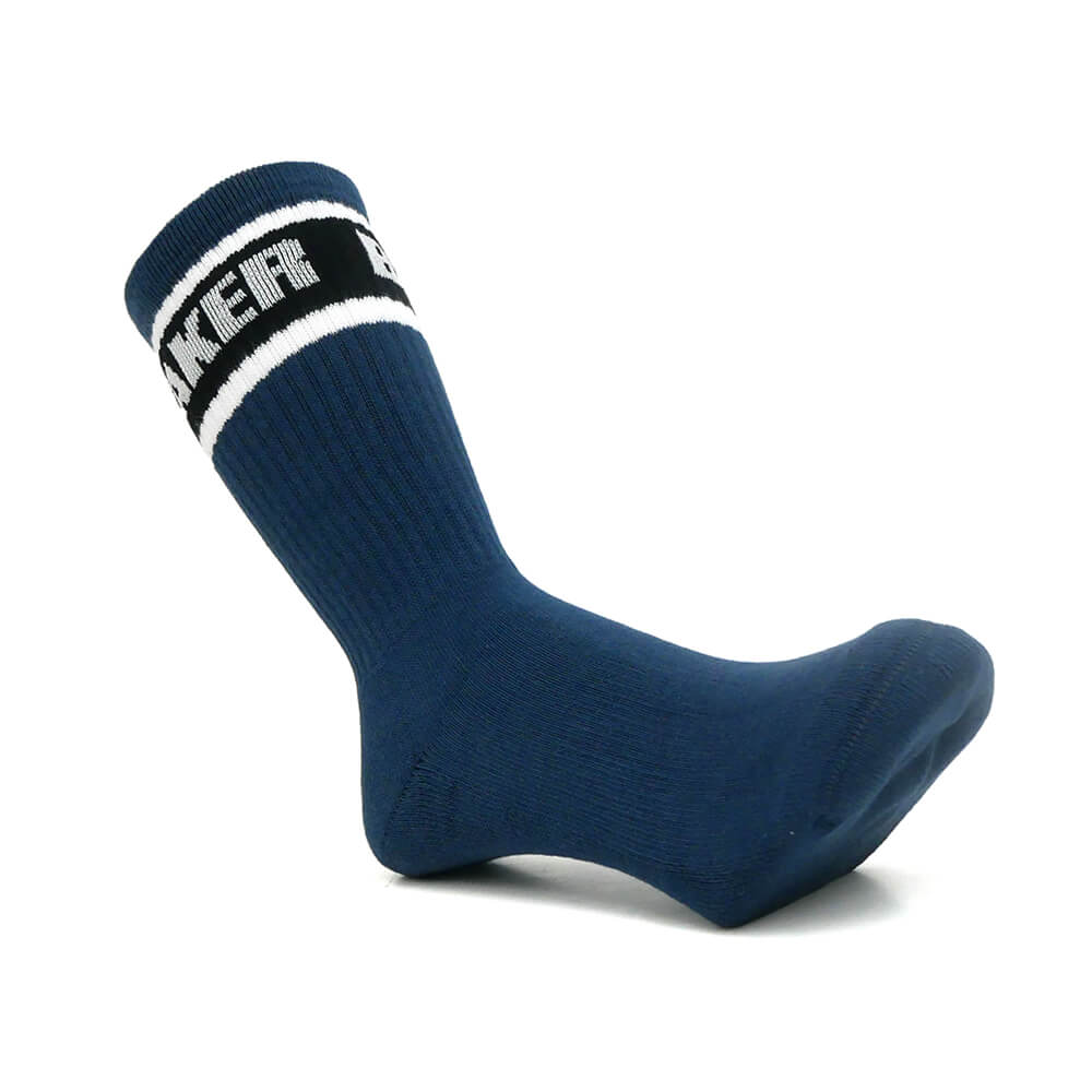 BAKER SOCKS �٥����� ���å��� ���� STRIPE NAVY �������ȥܡ��� �����ܡ�