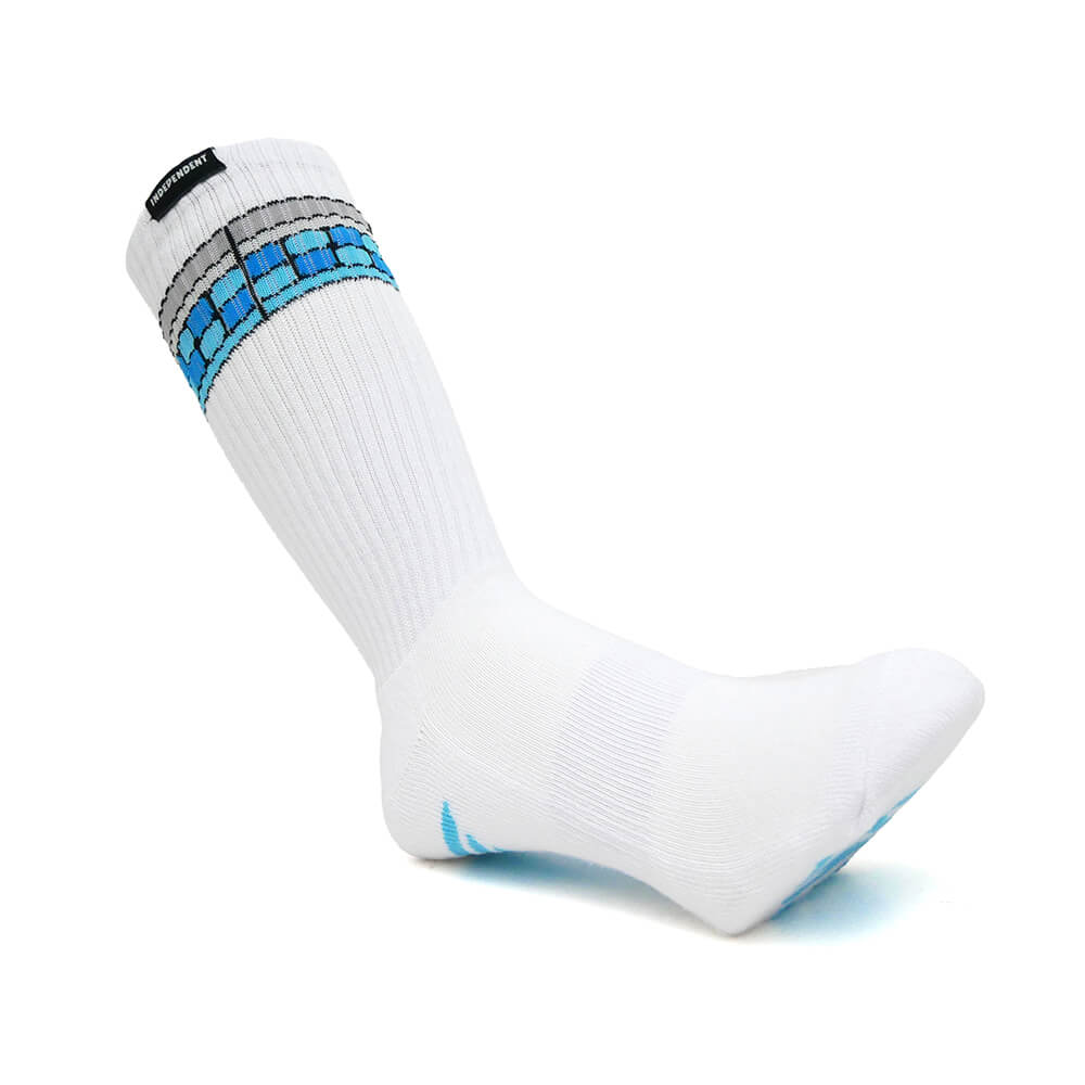 INDEPENDENT SOCKS ����ǥ��ڥ�ǥ�� ���å��� ���� TILE SPAN WHITE �������ȥܡ��� �����ܡ�