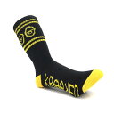 KROOKED SOCKS クルキッド ソックス 靴下 EYES BLACK/YELLOW スケートボード スケボー