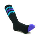 MAGICAL MOSH MISFITS SOCKS マジカルモッシュミスフィッツ ソックス 靴下 どろどろ HIGHSOX LONG BLACK/PURPLE スケートボード スケボー