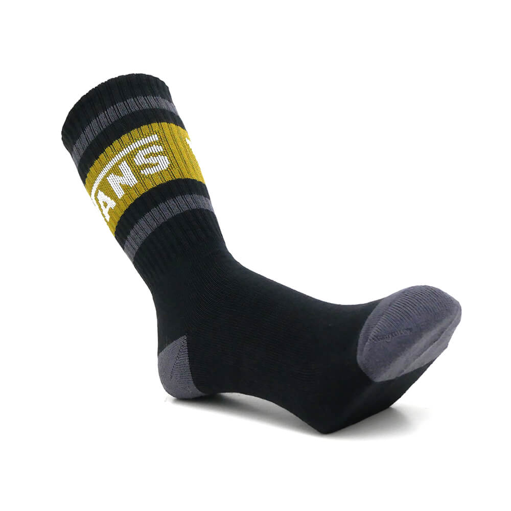 VANS SOCKS バンズ ソックス 靴下 DROP V CREW BLACK/GOLD（US企画） スケートボード スケボー