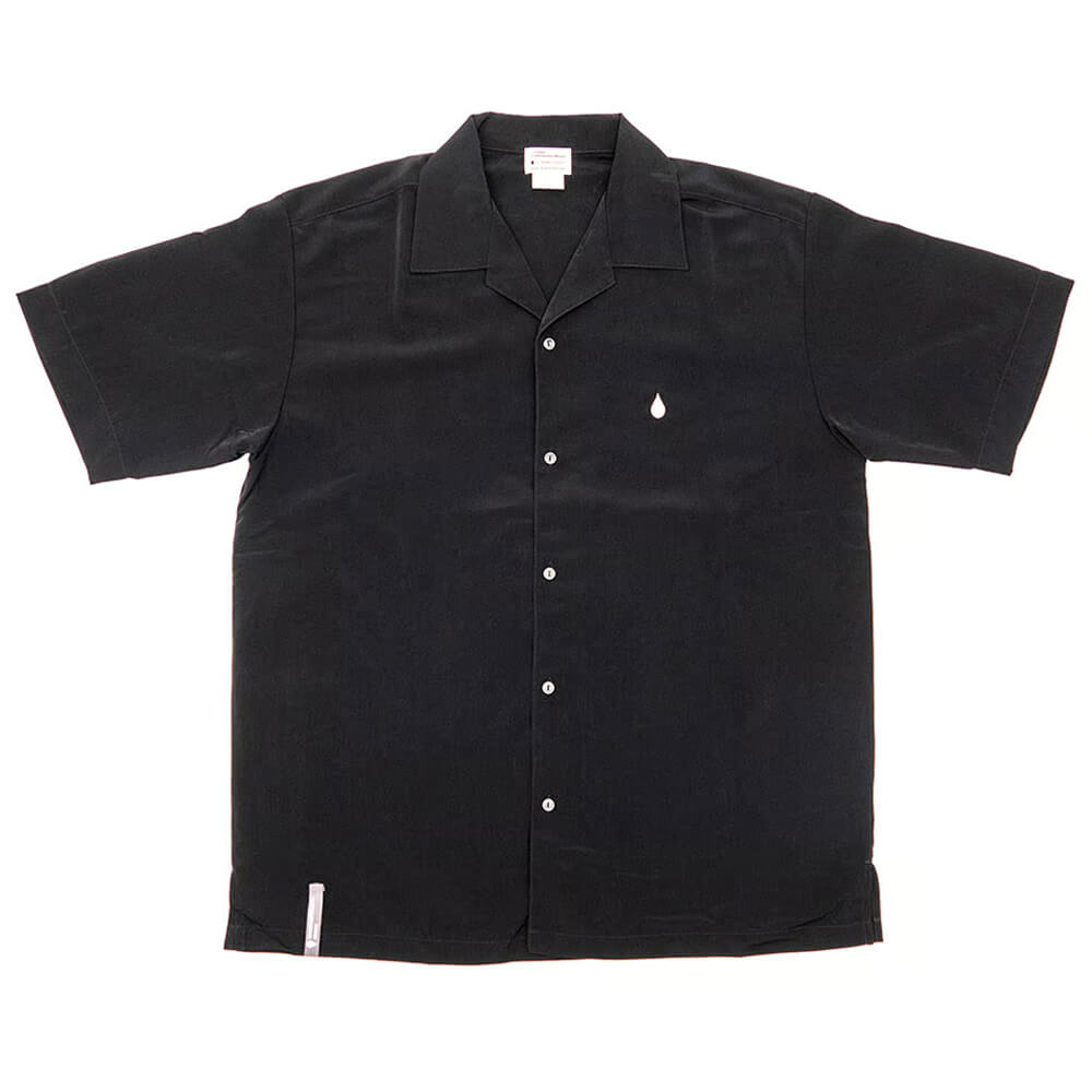 COLOR COMMINICATIONS S/S SHIRT カラーコミュニケーションズ 半袖シャツ DRIP EMB SILKY BLACK スケートボード スケボー