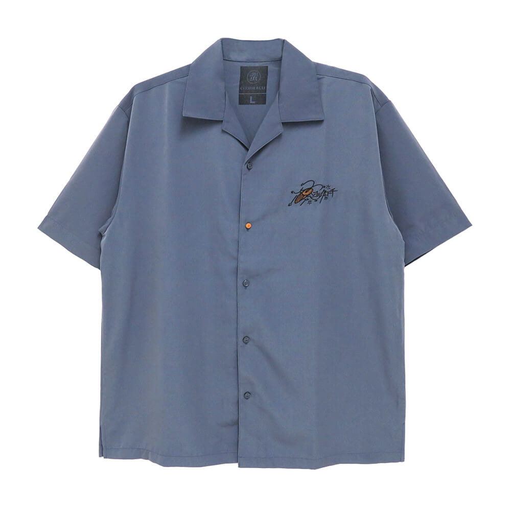 COCKROACH S/S SHIRT コックローチ 半袖シャツ コックローチンピラ STONE BLUE スケートボード スケボー