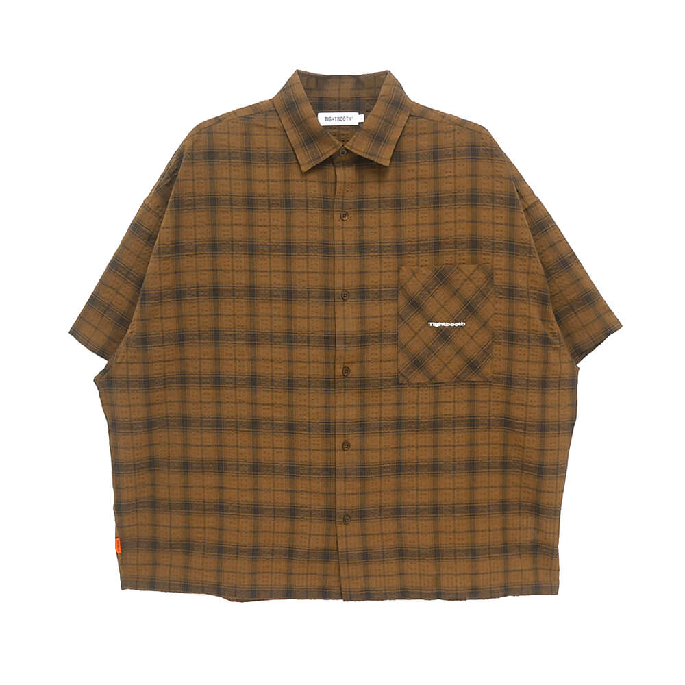 Rakuten - TIGHTBOOTH（TBPR） SHORT SLEEVE SHIRTS タイトブース 半袖シャツ PLAID BROWN スケートボード スケボー