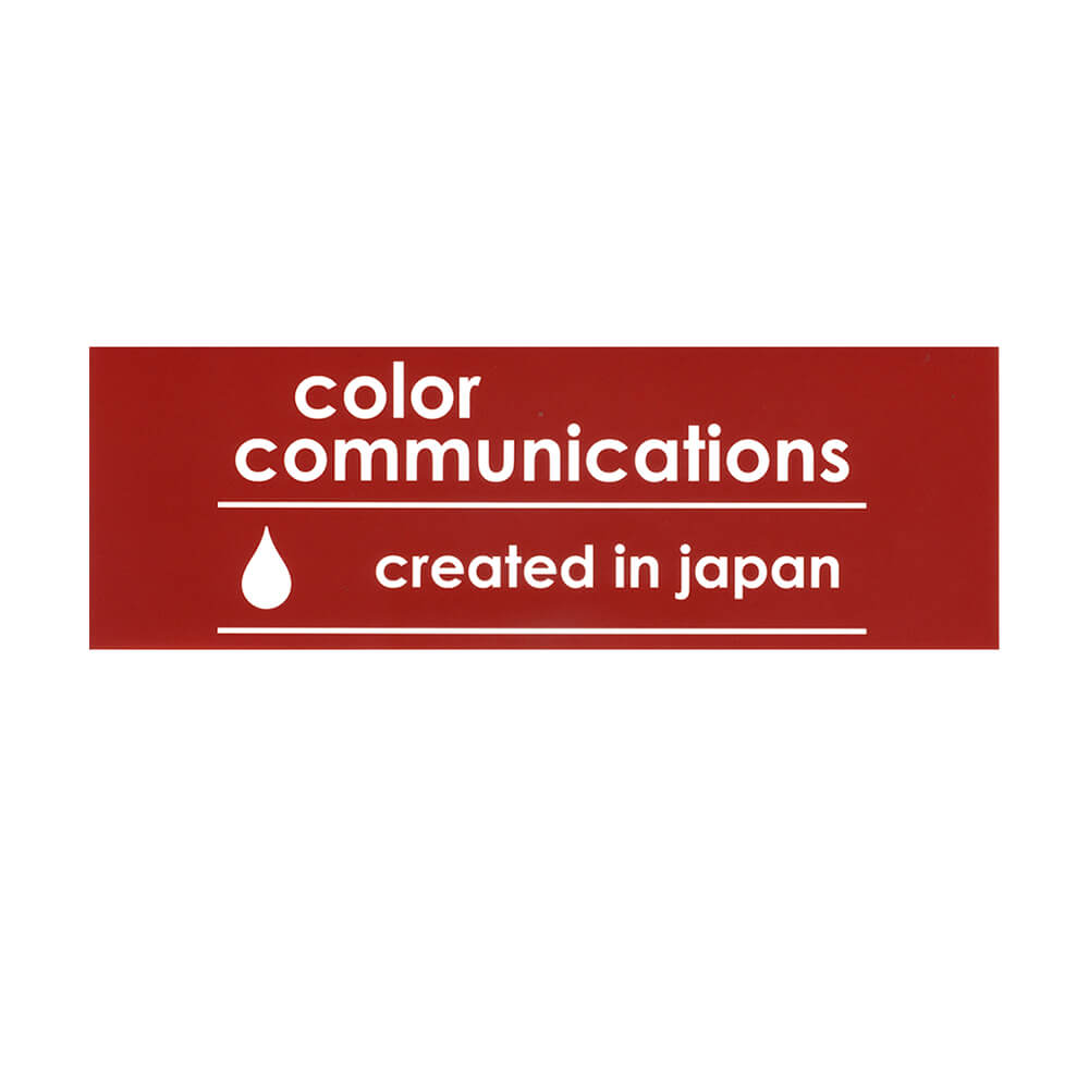 COLOR COMMUNICATIONS STICKER カラーコミュニケーションズ ステッカー CREATED IN JAPAN 220 RED スケートボード スケボー