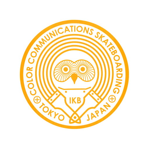 COLOR COMMUNICATIONS STICKER カラーコミュニケーションズ ステッカー OWL IKB 220 ORANGE スケートボード スケボー COLOR COMMUNICATIONS STICKER カラーコミュニケーションズ ステッカー OWL IKB 220 ORANGE スケートボード スケボー