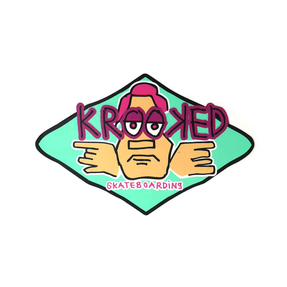 KROOKED STICKER NLbh XebJ[ DUDE GREEN XP[g{[h XP{[