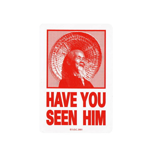 POWELL PERALTA STICKER パウエルペラルタ ステッカー HAVE U SEEN HIM RED スケートボード スケボー POWELL PERALTA STICKER パウエルペラルタ ステッカー HAVE U SEEN HIM RED スケートボード スケボー