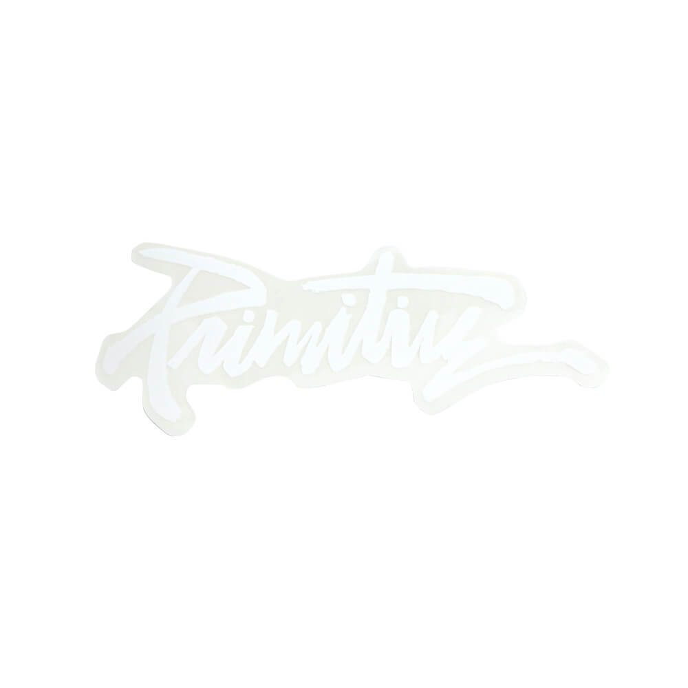 PRIMITIVE STICKER ץߥƥ ƥå BRUSH LOGO WHITE ȥܡ ܡ