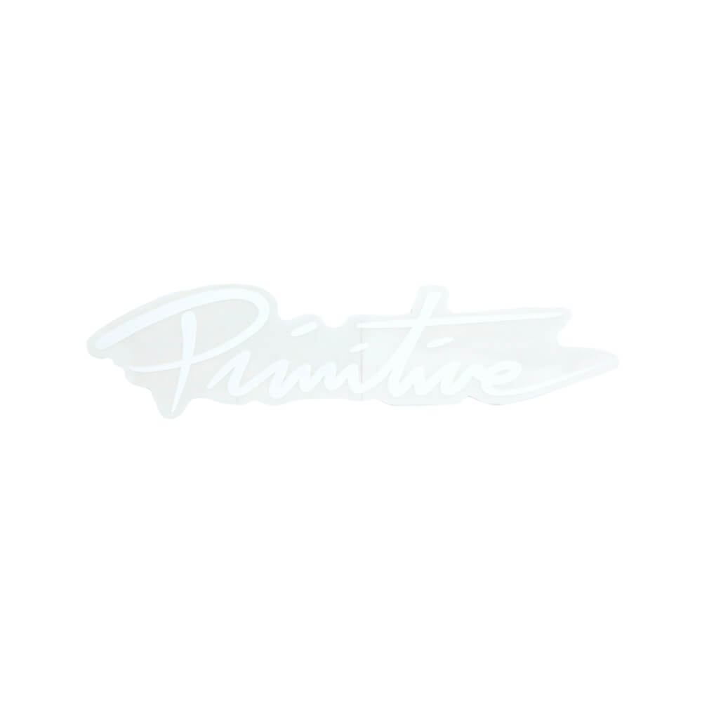 PRIMITIVE STICKER ץߥƥ ƥå NUEVO SCRIPT LOGO WHITE ȥܡ ܡ