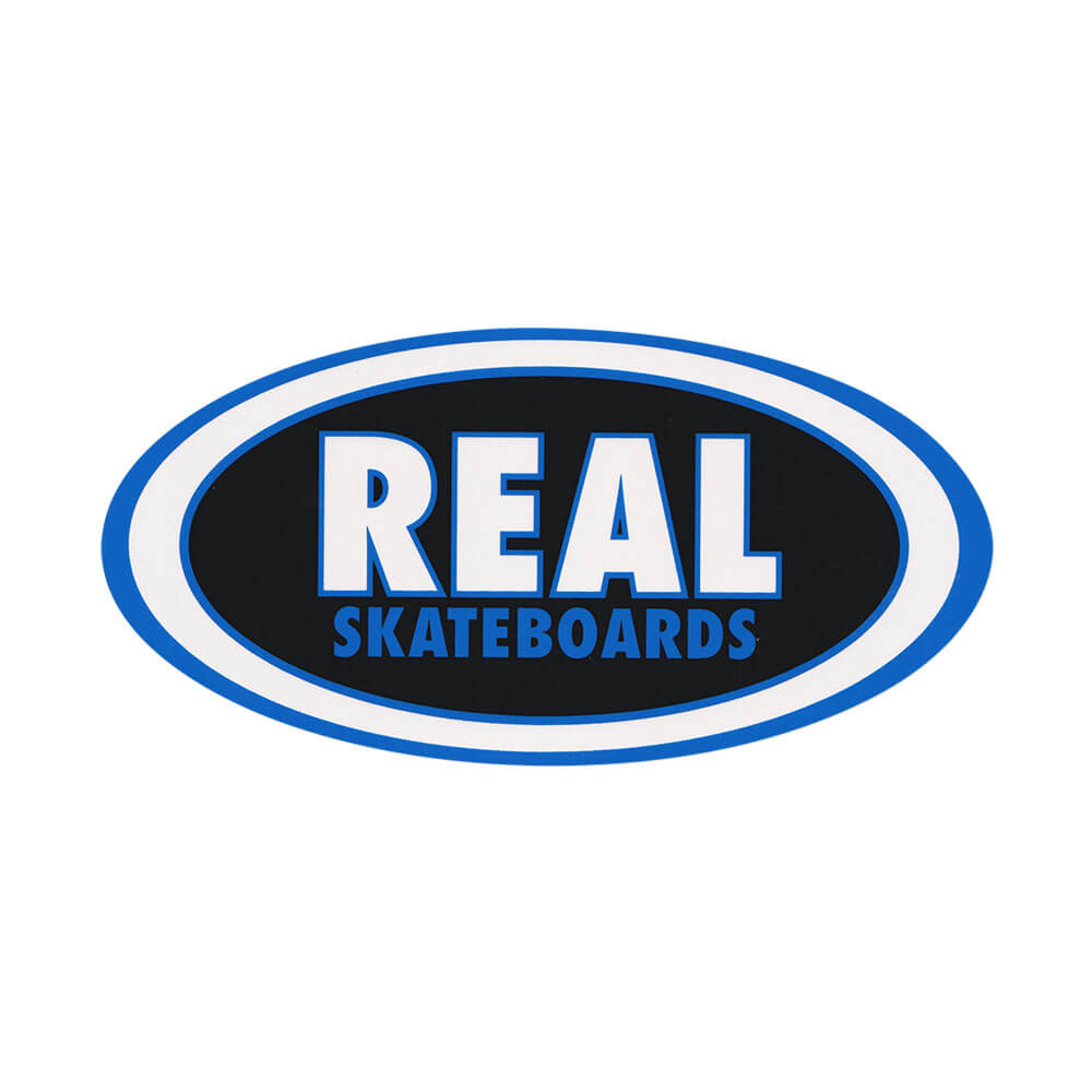 【REAL / STICKER】 サンフランシスコ発信のスケボー・スケートボードの老舗デッキブランド、REAL（リアル）。 定番 CLASSIC OVAL ロゴのステッカーです。 サイズ：約9.5cm x 19.2cm *商品によって多少の誤差がある事をご了承下さい。 *当店舗に掲載の写真・文章の無断転載を禁じます。