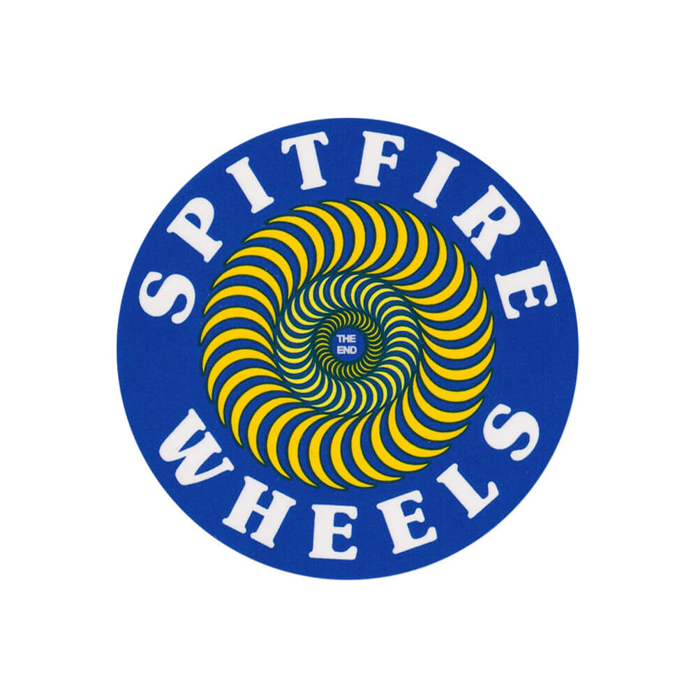 SPITFIRE STICKER スピットファイヤー ステッカー OG CLASSIC SWIRL BLUE/WHITE スケートボード スケボー