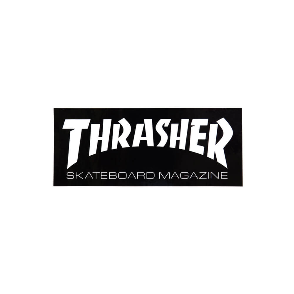 THRASHER STICKER スラッシャー ステッカー BOX MAG LOGO 220 BLACK/WHITE（US企画） スケートボード スケボー