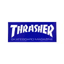 THRASHER STICKER スラッシャー ステッカー BOX MAG LOGO 440 BLUE/WHITE（US企画） スケートボード スケボー