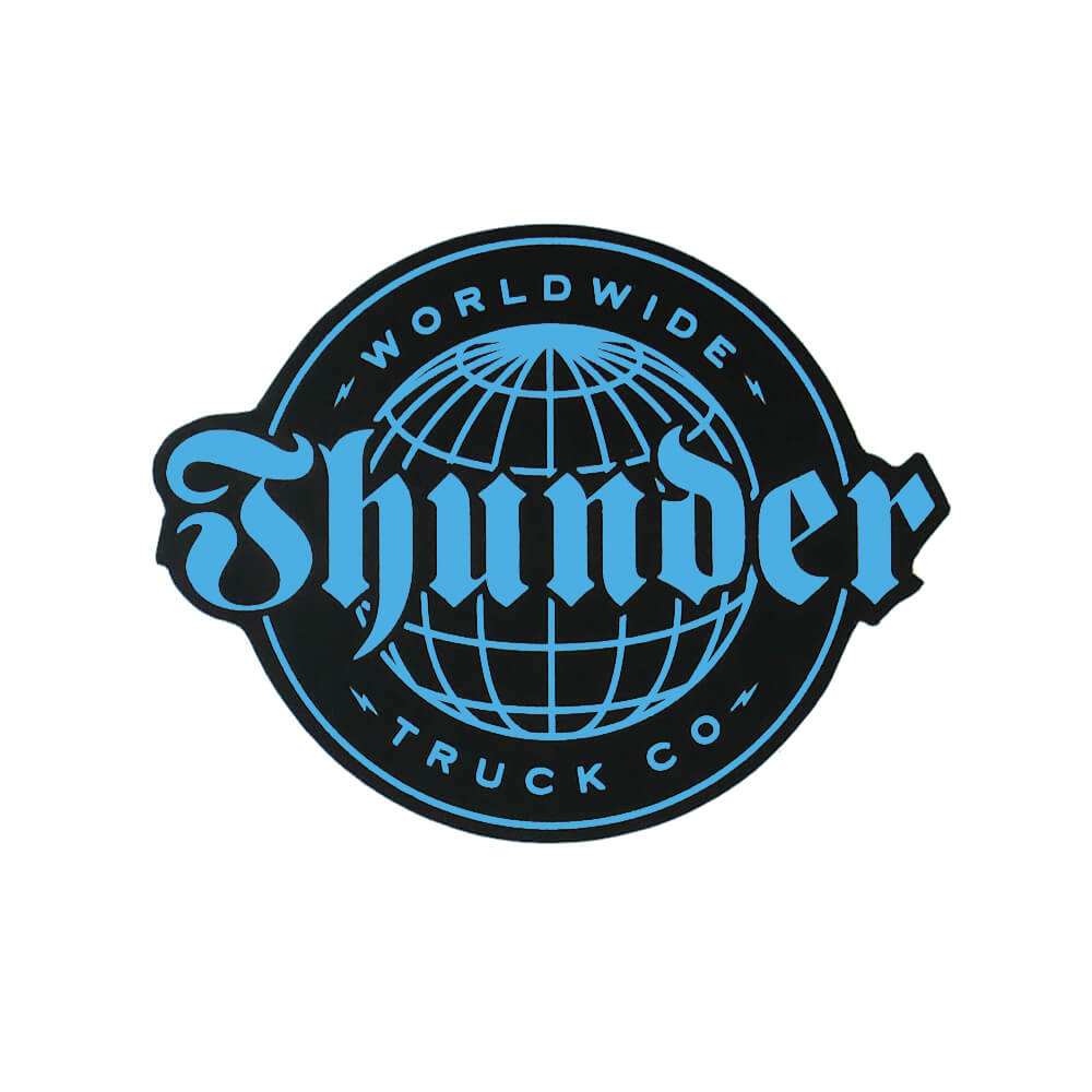 THUNDER STICKER サンダー ステッカー WORLD WIDE BLACK/BLUE スケートボード スケボー