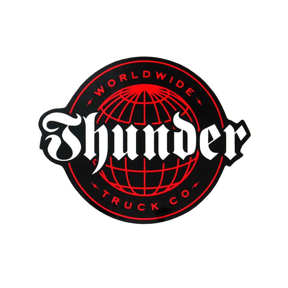 THUNDER STICKER サンダー ステッカー WORLD WIDE BLACK/RED スケートボード スケボー