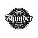 THUNDER STICKER サンダー ステッカー WORLD WIDE BLACK/WHITE スケートボード スケボー