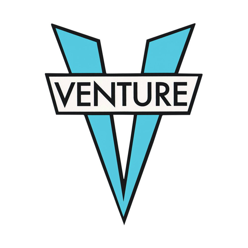 VENTURE STICKER ベンチャー ステッカー V DIE CUT MEDIUM LIGHT BLUE スケートボード スケボー