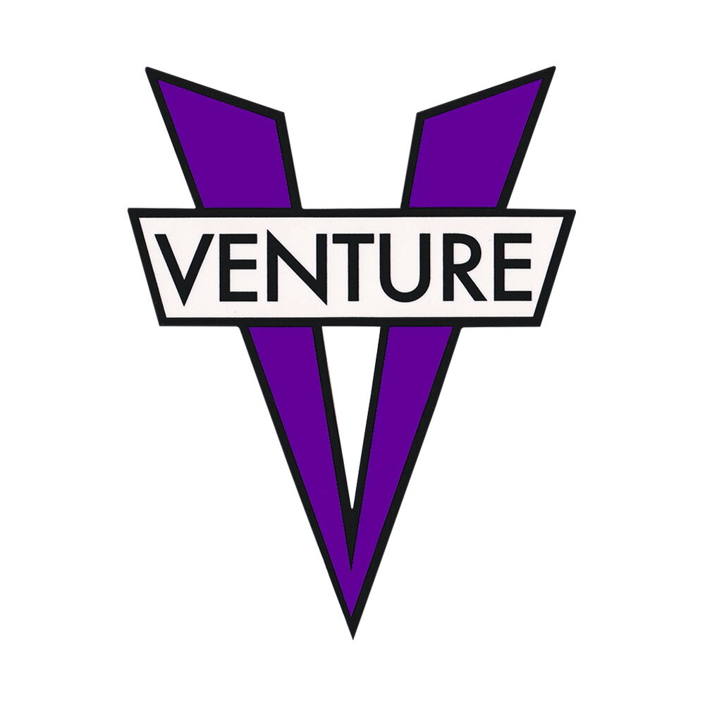 VENTURE STICKER ベンチャー ステッカー V DIE CUT MEDIUM PURPLE スケートボード スケボー 1