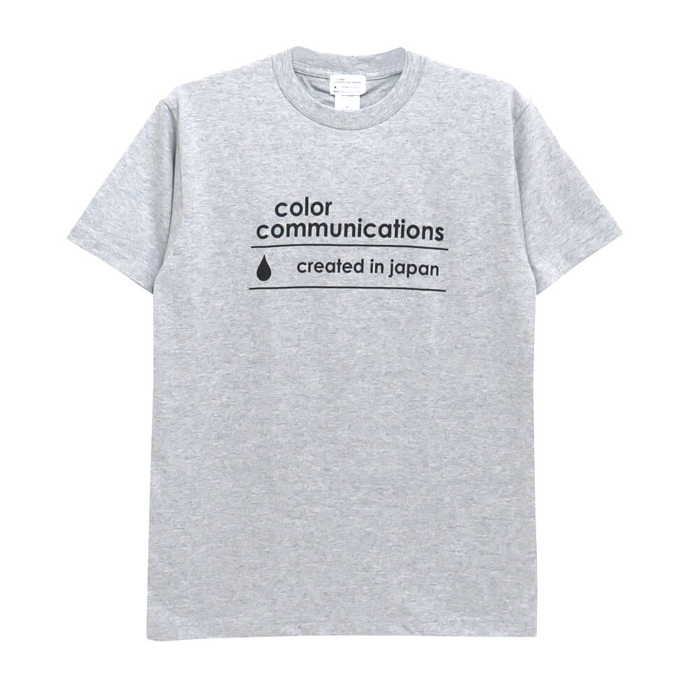 COLOR COMMUNICATIONS T-SHIRT カラーコミュニケーションズ Tシャツ CREATED IN JAPAN LOGO GREY スケートボード スケボー