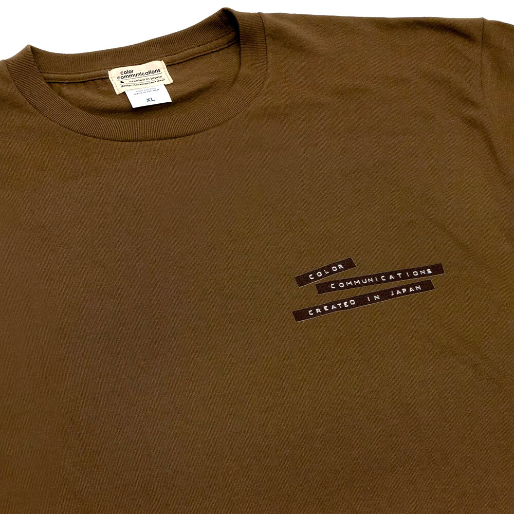 （セール）COLOR COMMUNICATIONS T-SHIRT カラーコミュニケーションズ Tシャツ EMBOSSING LABEL OLIVE スケートボード スケボー 2