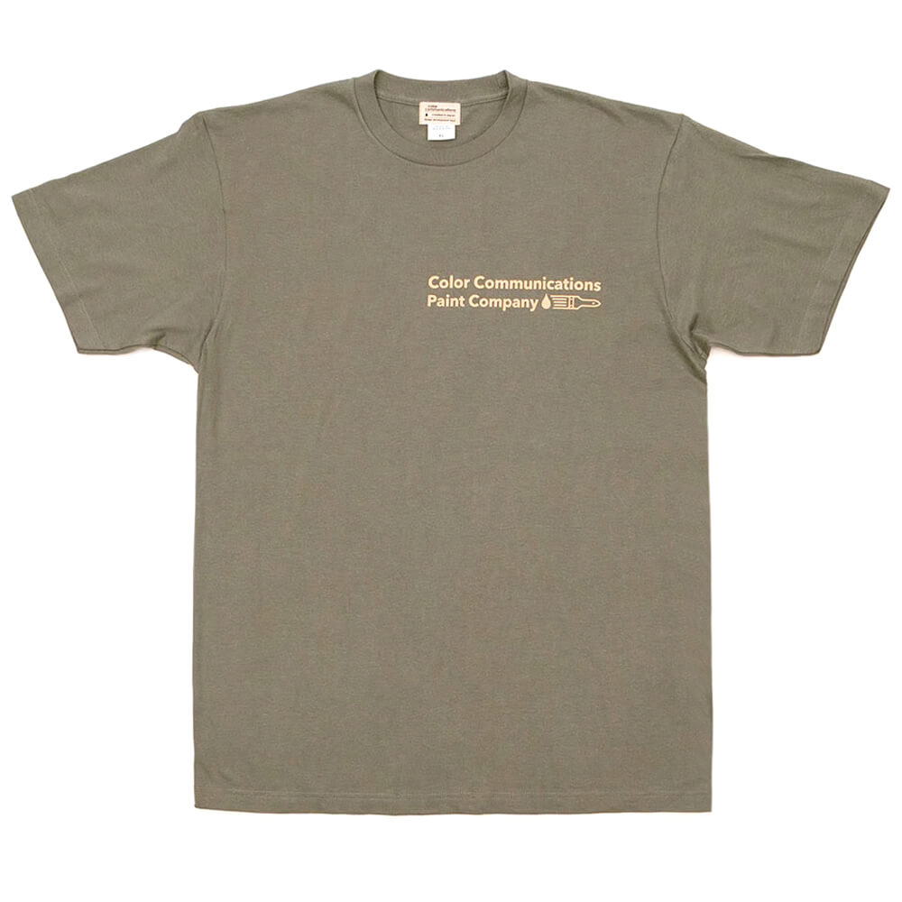 COLOR COMMUNICATIONS T-SHIRT カラーコミュニケーションズ Tシャツ PAINT COMPANY 2 MOSS GREY スケートボード スケボー