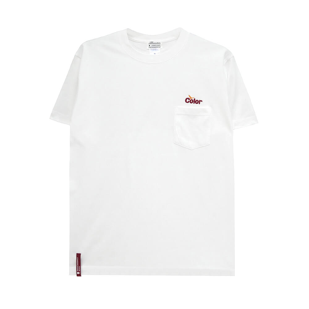 Rakuten - COLOR COMMUNICATIONS T-SHIRT カラーコミュニケーションズ Tシャツ WAWA OWL EMB POCKET WHITE 刺繍ロゴ スケートボード スケボー