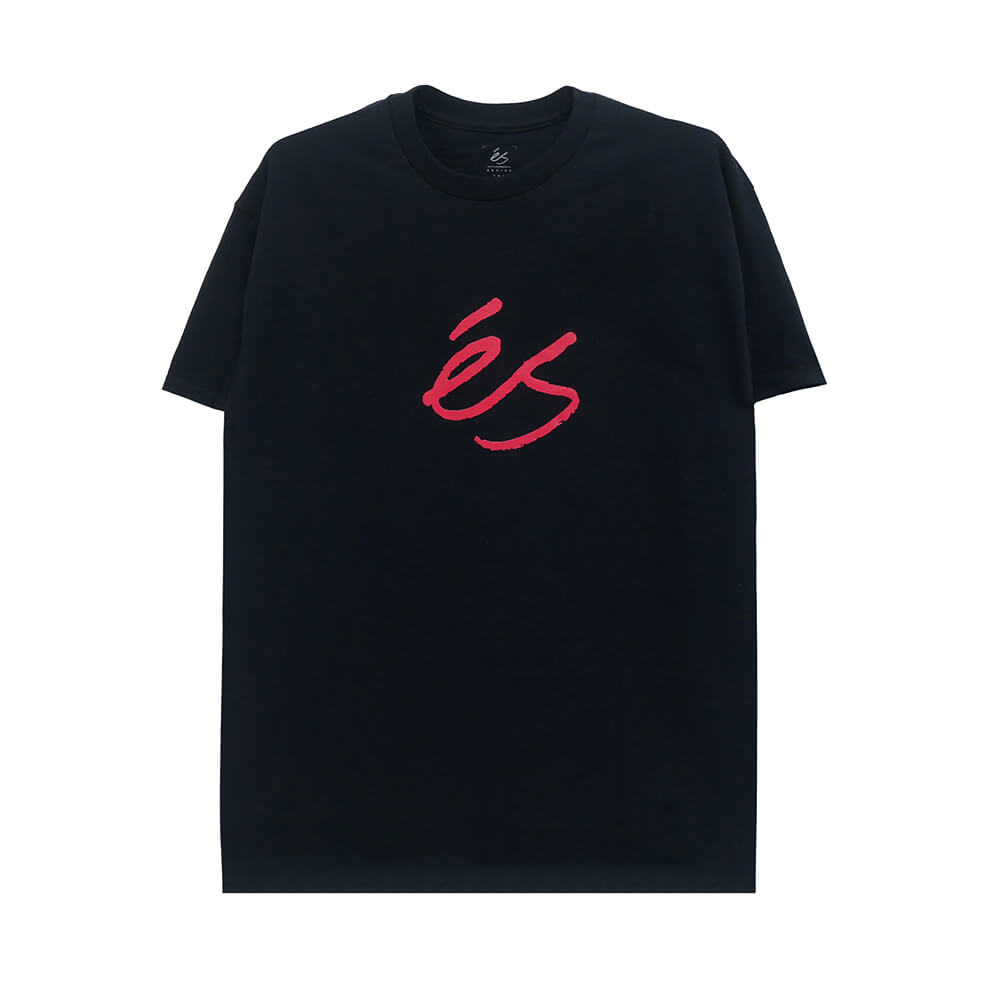 樂天商城 - ES T-SHIRT エス Tシャツ SCRIPT MID BLACK スケートボード スケボー