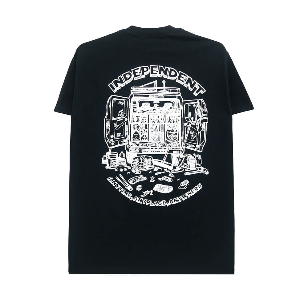 Rakuten - INDEPENDENT T-SHIRT インディペンデント Tシャツ ANYTIME ANYPLACE ANYWHER BLACK スケートボード スケボー