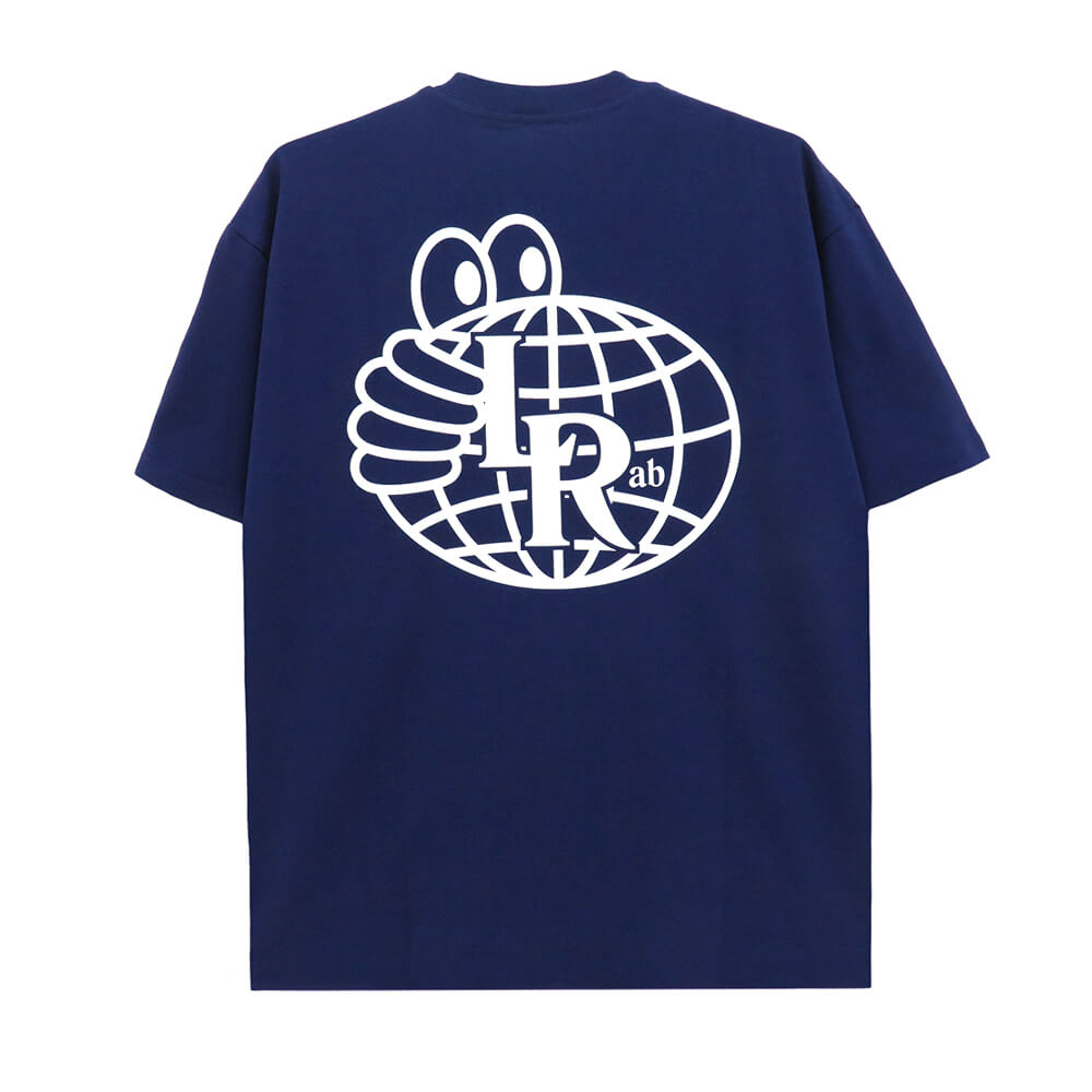 LAST RESORT AB T-SHIRT ラストリゾートエービー Tシャツ ATLAS MONOGRAM DRESS BLUE スケートボード スケボー