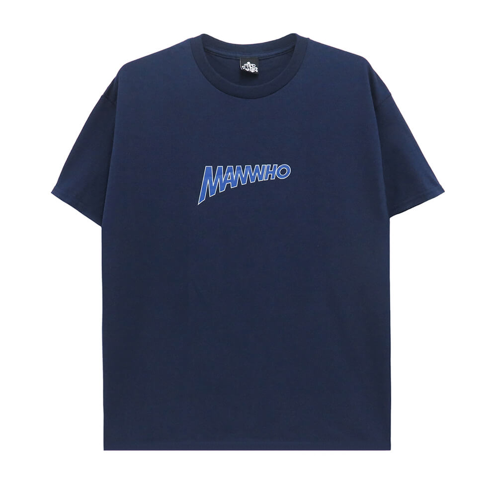 MAN WHO T-SHIRT マンフー Tシャツ 突風 NAVY スケートボード スケボー