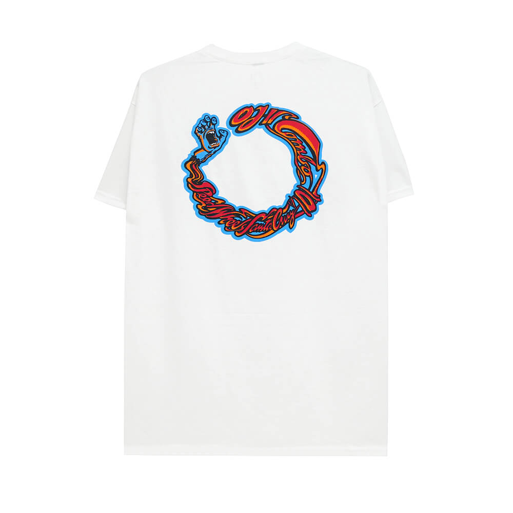 OJ WHEEL T-SHIRT オージェー ウィール Tシャツ SPEED WHEELS SCREAMING HAND WHITE スケートボード ス..