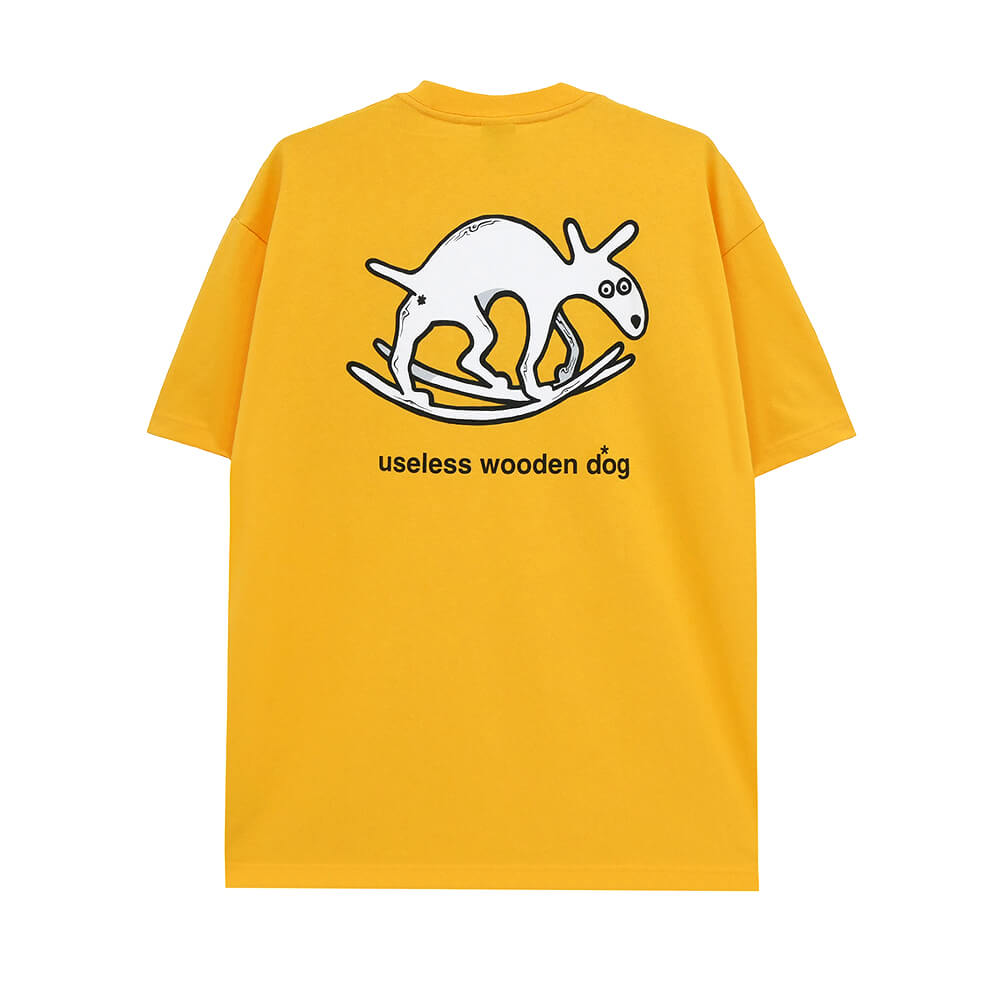 樂天商城 - POLAR T-SHIRT ポーラー Tシャツ USELESS WOODEN DOG YELLOW スケートボード スケボー