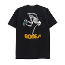 POWELL PERALTA T-SHIRT パウエルペラルタ Tシャツ SKATE SKELETON BLACK スケートボード スケボー