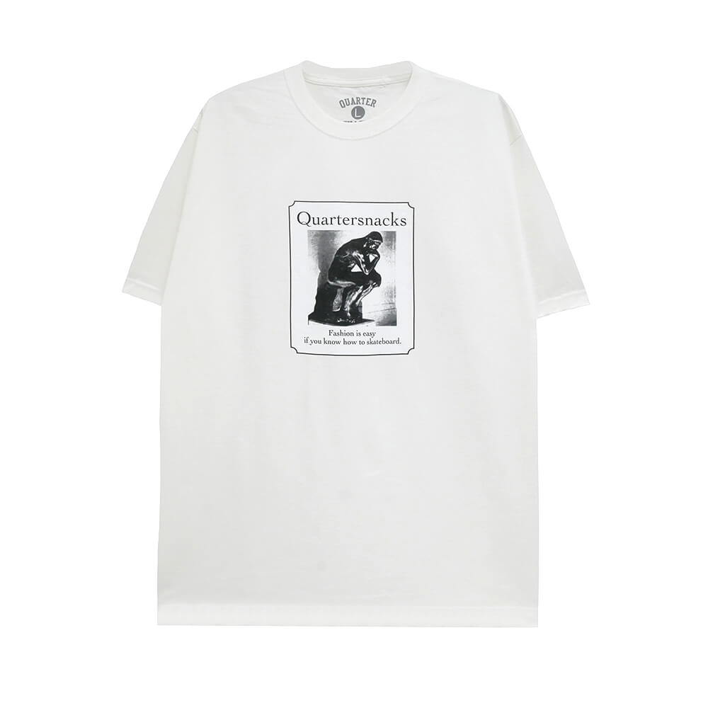 Rakuten - QUARTERSNACKS T-SHIRT クウォータースナックス Tシャツ THINKER WHITE スケートボード スケボー