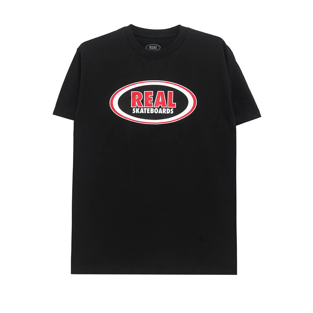 Rakuten - REAL T-SHIRT リアル Tシャツ OVAL BLACK/RED/WHITE スケートボード スケボー