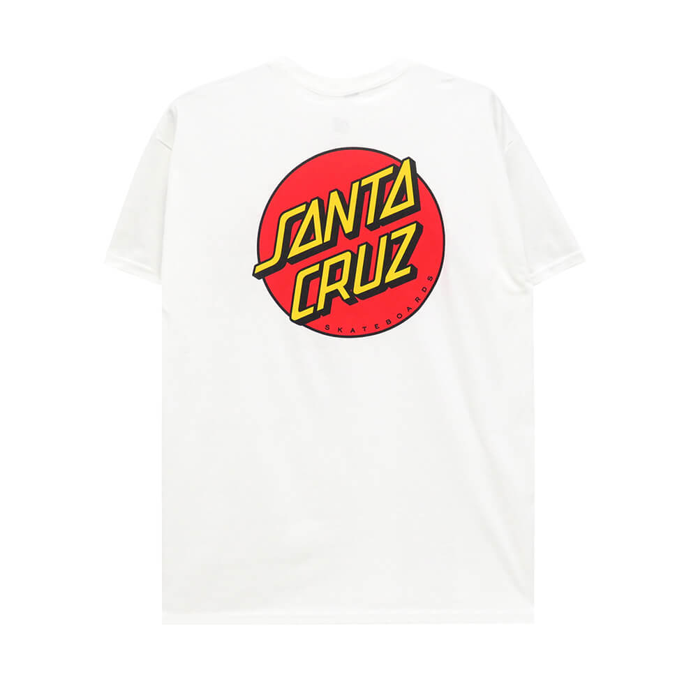 樂天商城 - SANTA CRUZ T-SHIRT サンタクルーズ Tシャツ CLASSIC DOT WHITE スケートボード スケボー