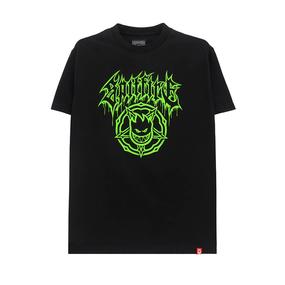 Rakuten - SPITFIRE T-SHIRT スピットファイヤー Tシャツ BASIC PENTAGRAM DRIP BLACK スケートボード スケボー