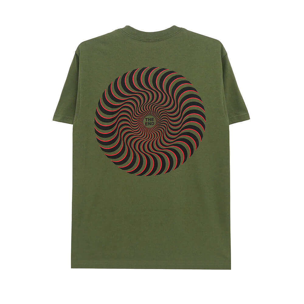 Rakuten - SPITFIRE T-SHIRT スピットファイヤー Tシャツ CLASSIC SWIRL OVERLEY MILITARY GREEN スケートボード スケボー