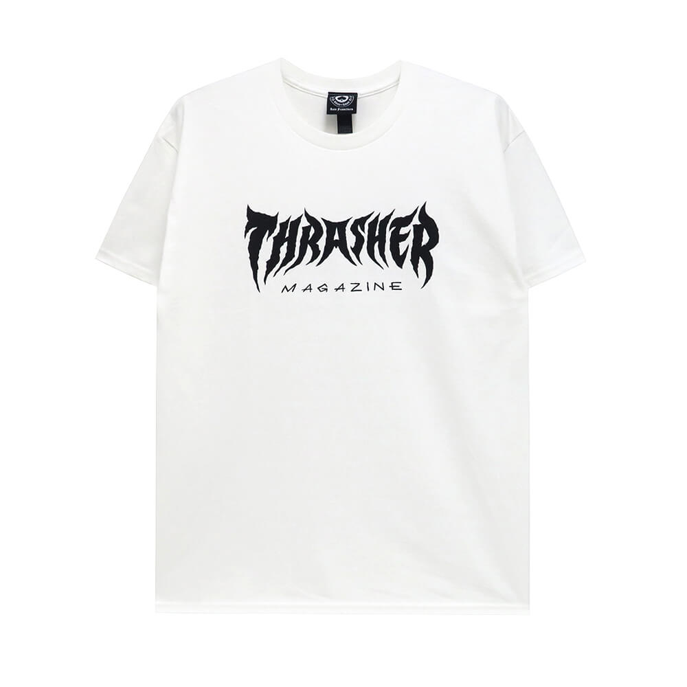Rakuten - THRASHER T-SHIRT スラッシャー Tシャツ METAL WHITE（US企画） スケートボード スケボー