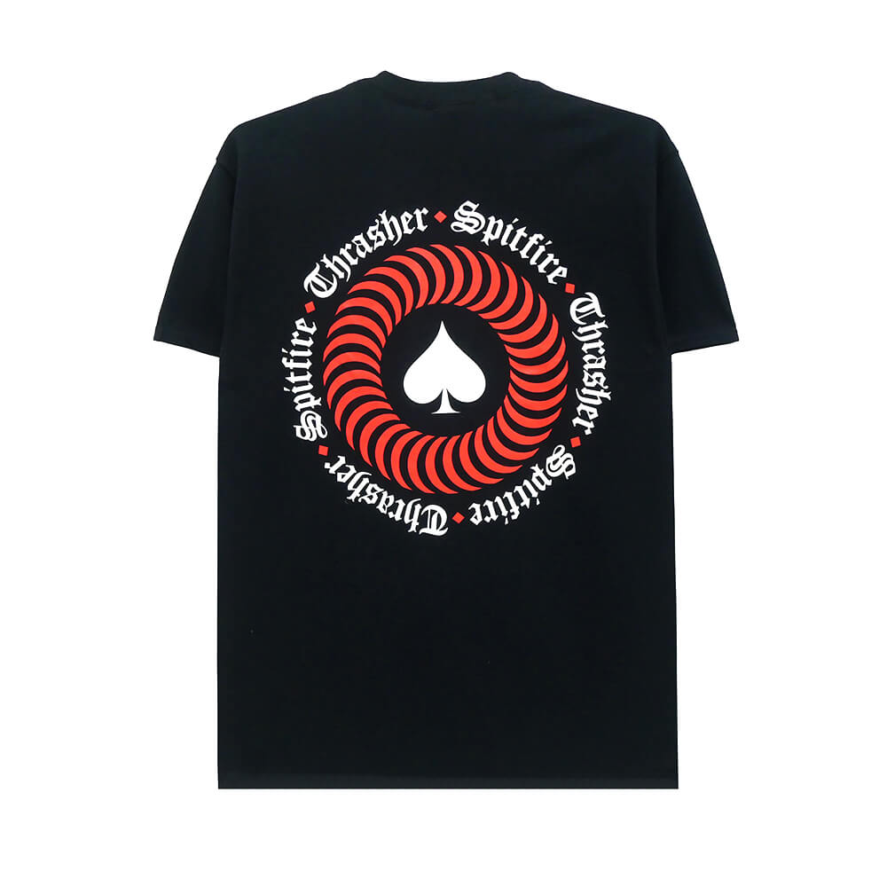 Rakuten - THRASHER T-SHIRT スラッシャー Tシャツ THRASHER x SPITFIRE THE END OATH BLACK（US企画） スケートボード スケボー
