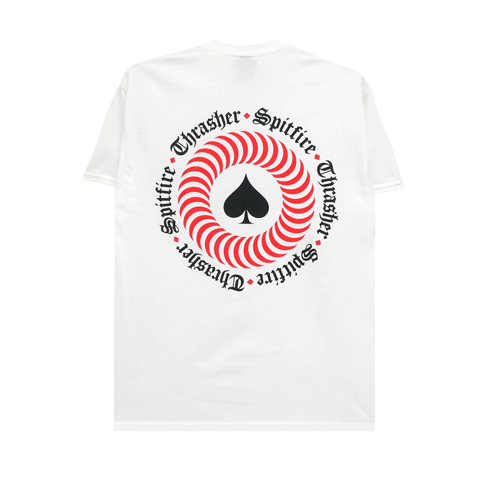 Rakuten - THRASHER T-SHIRT スラッシャー Tシャツ THRASHER x SPITFIRE THE END OATH WHITE（US企画） スケートボード スケボー
