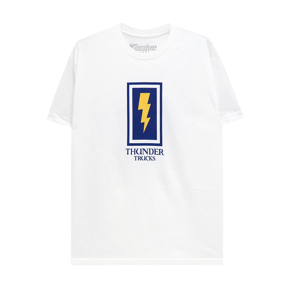THUNDER T-SHIRT サンダー Tシャツ BOXED BOLT WHITE スケートボード スケボー
