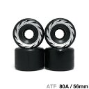 BONES WHEEL ボーンズ ソフトウィール(クルーザー) ATF ROUGH RIDERS ETERNAL FLAME(80A)黒 56mm スケートボー...