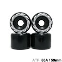 BONES WHEEL ボーンズ ソフトウィール(クルーザー) ATF ROUGH RIDERS ETERNAL FLAME(80A)黒 59mm スケートボー...